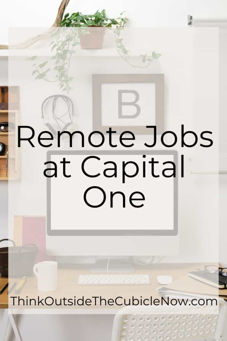 Remote Jobs at Capital One – Think Outside the Cubicle Now
