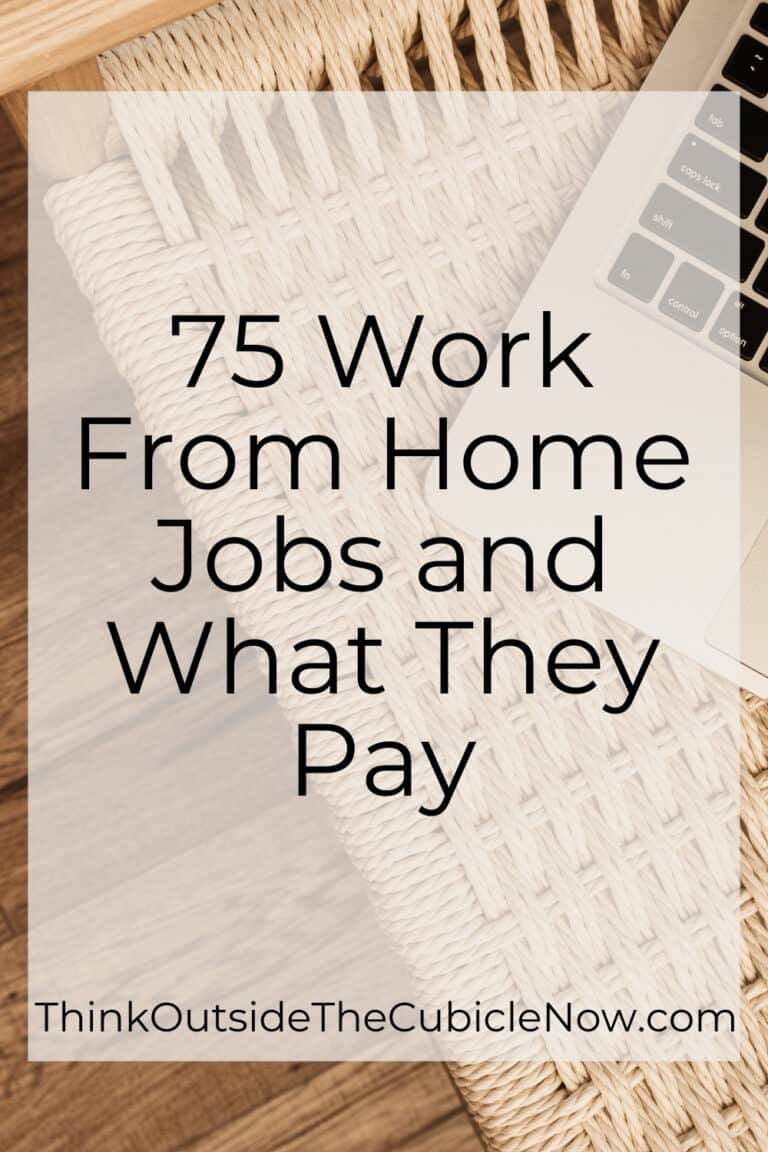 75 Work From Home Jobs and What They Pay – Think Outside the Cubicle Now