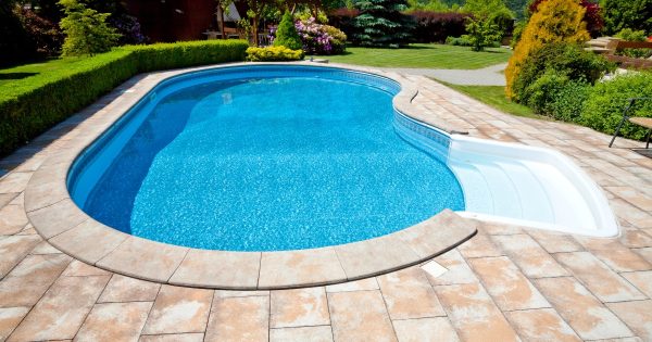 Backyard swimming pool